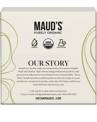 Maud's Purely Organic Decaf Coffee Pods